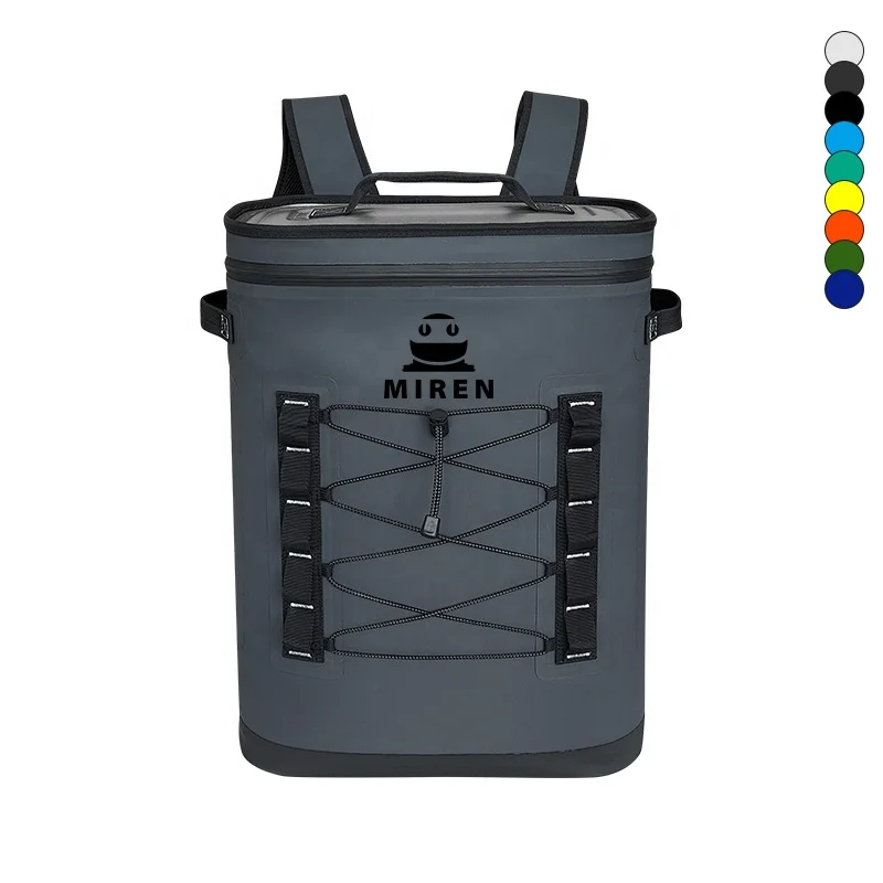 30Can Cooler Backpack Large Capacity TPU Waterproof Cooler Bag Camping Picnic Soft Insulation Refrigerated Food Storage