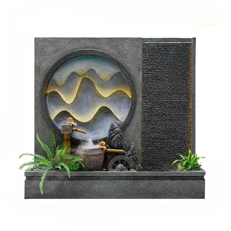 

Rockery Fountain Fish Pond Landscape Outdoor Courtyard Subareas Screens Decoration Fengshui Wheel Ornaments