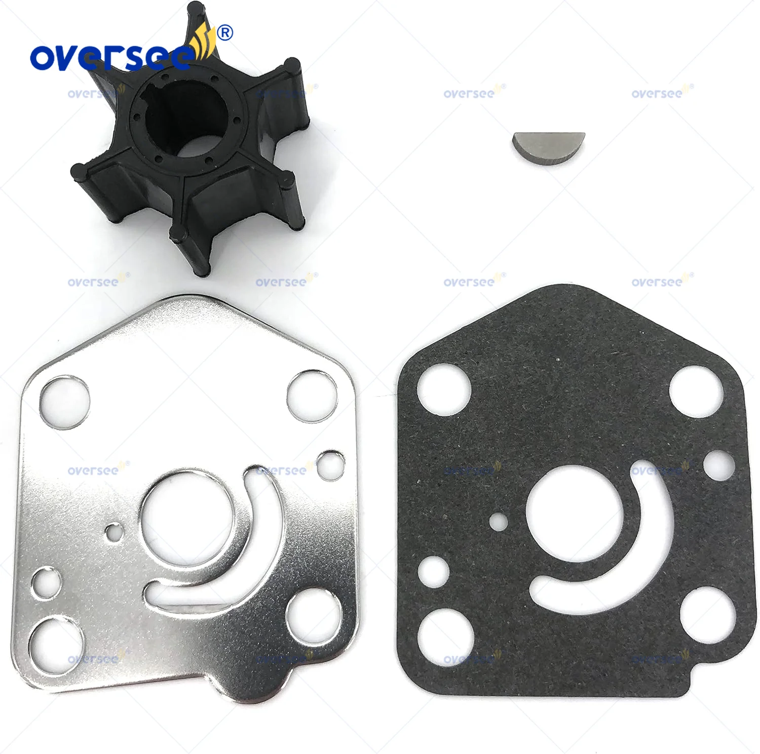 

Oversee 17400-93951 Water Pump Impeller Repair Kit for Suzuki DF9.9 DF15 DT9.9 DT15 Outboard Engine 17400-93950