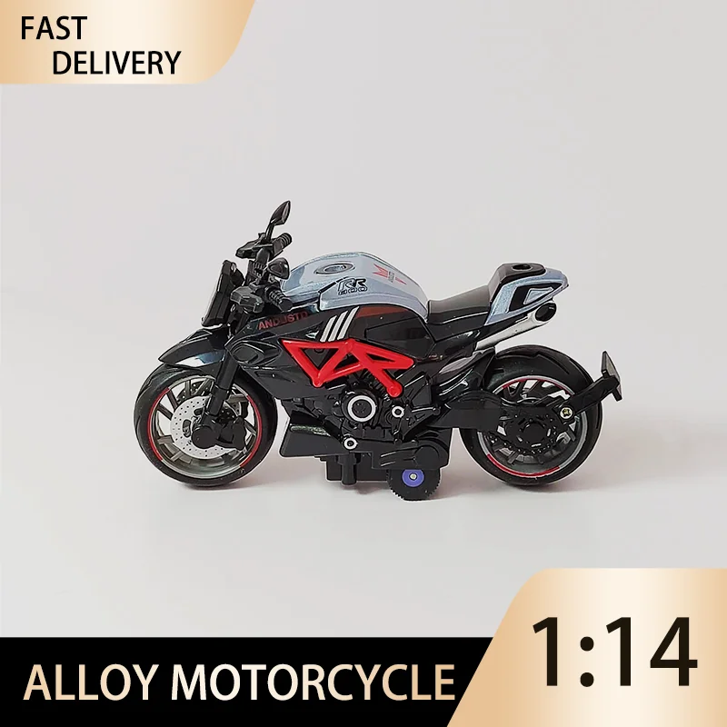 1:14 Mini Alloy Diecast Model Motorcycle Simulation Portable Pull-back Car Decor Off-road Vehicle Collection Gift Toys