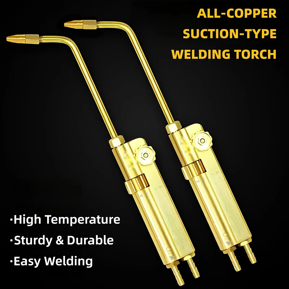 Oxygen Propane Welding Torch High Quality Brass Alloy Welding Gun 1500℃ for Air Conditioning Repair & Copper Welding