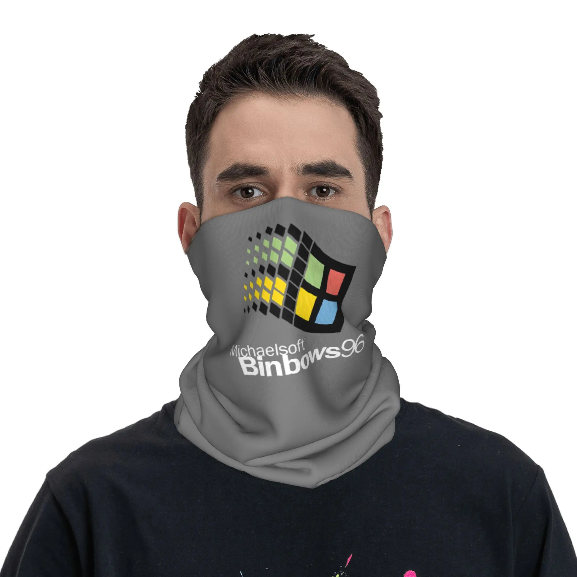 Windows 95 Geeks Nerd Mesh Bandana Ghetta per il collo Stampata Maschera avvolgente Sciarpa Maschera multiuso Sport all'aria aperta per uomini Donne Adulti