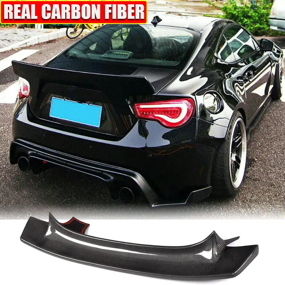 Real Carbon Fiber Rear Trunk Spoiler Wing For Toyota Subaru BRZ FT86 GT86 Scion FR-S 2013-2016