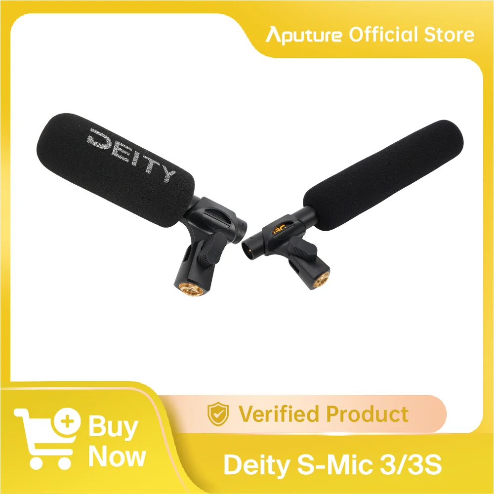 Deity S-Mic 3/3S Professional Supercardioid Hanging Microphone Low-Noise Condenser Directional Shotgun Mic