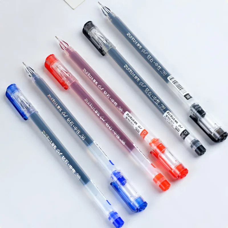 

6pcs Lot 0.38mm Colored High Capacity Ink Gel Pen School Office Supplies Business Stationery Student Writing Tool Drawing Marker