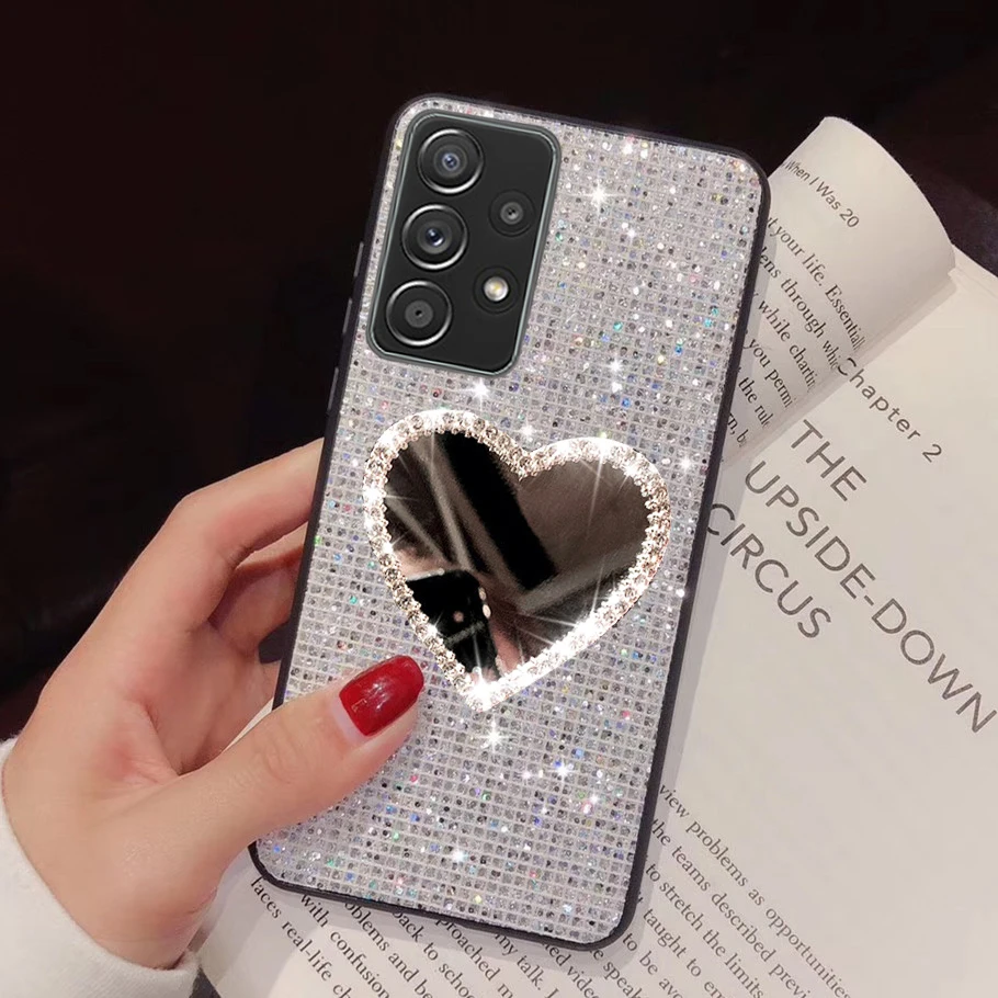 Diamond Mirror Glitter Hard phone case For Samsung Galaxy A51 A71 a20 A50 A11 m31 A10 A70 A23 A31 A32 A22 back Cover