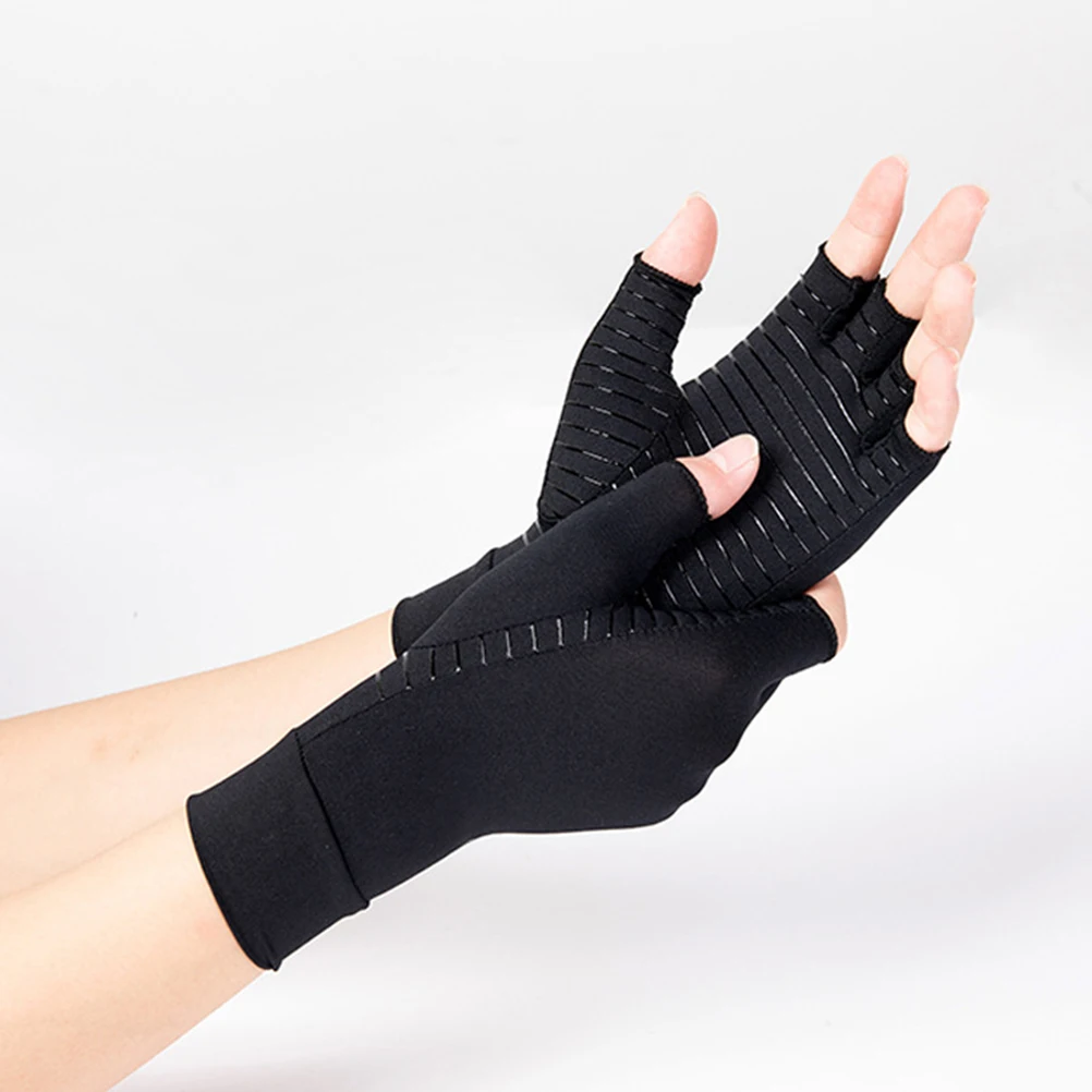 

1Pair Non-Slip Compression Gloves Half Finger Breathable Hand Protectors Arthritis Gloves Sports Fitness Running