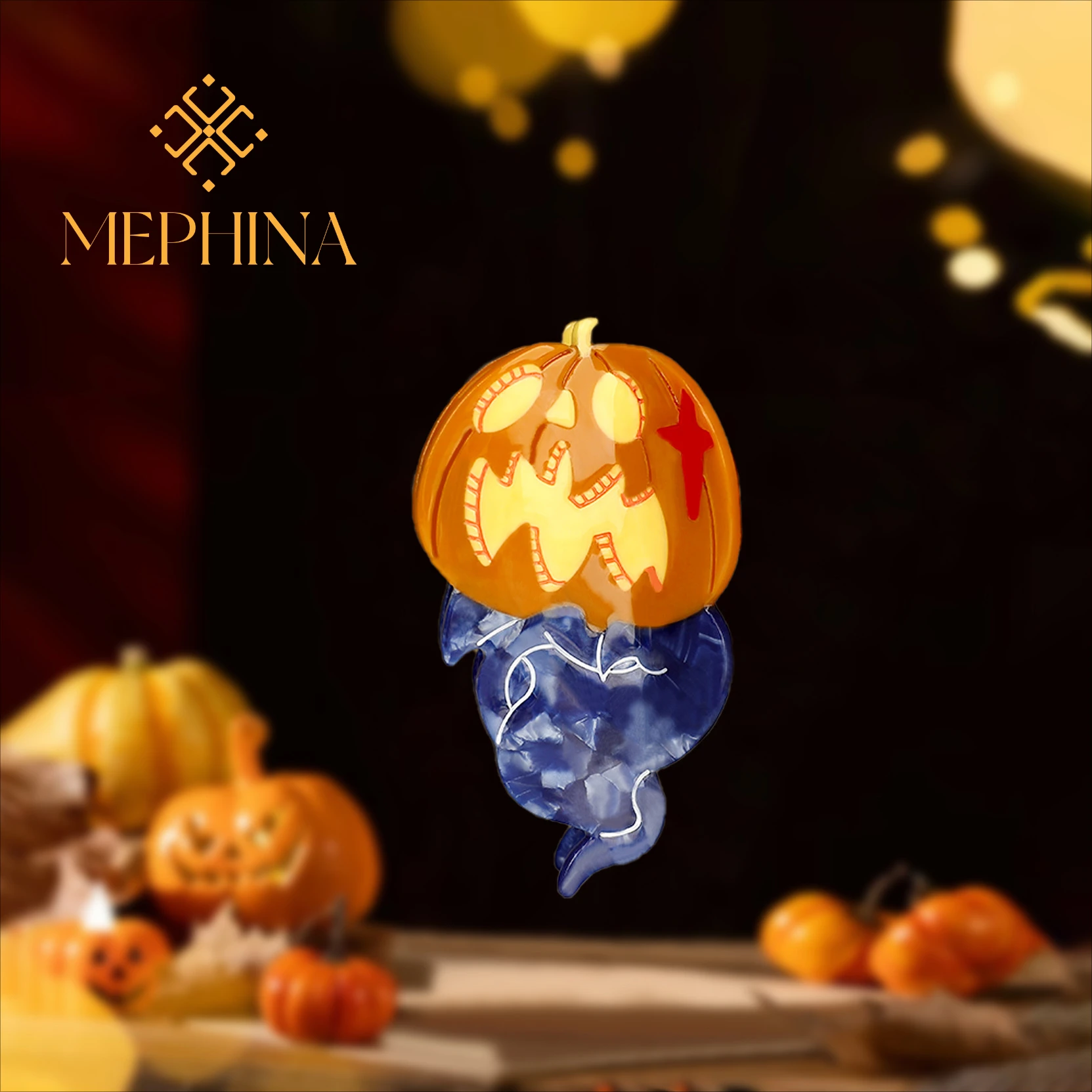 

MEPHINA Halloween Hair Claw Clips Ghost Pumpkin Hair Claws Interesting Hair Claws Creative Hair Clips Accessories for Women