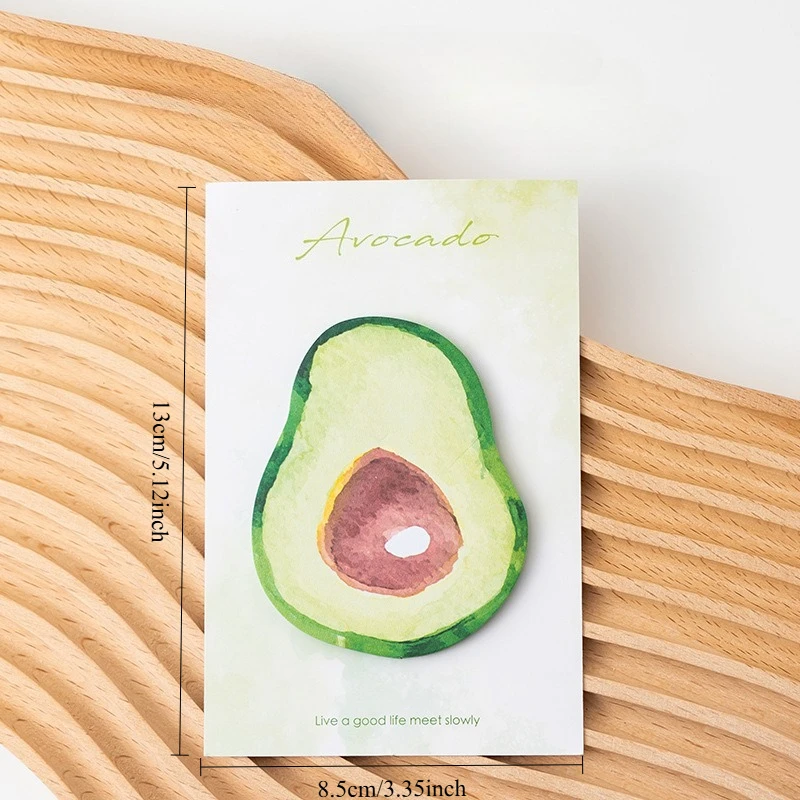 Creative Fruit Shape Sticky Notes Reusable Adhesive Memo Pads Medium Viscosity Cartoon Note Labels School Stationery Supplies
