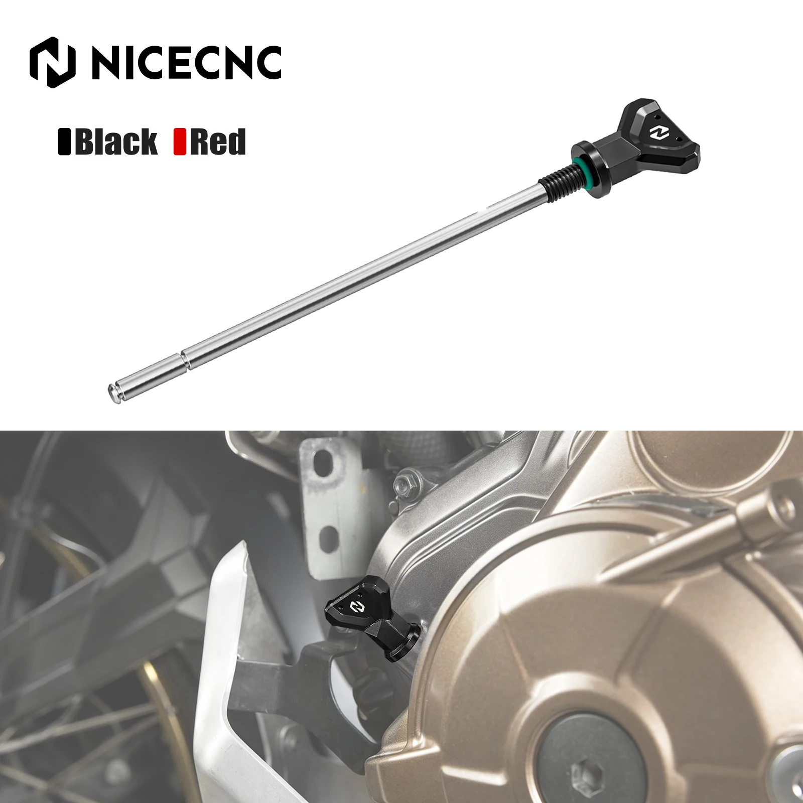 For Honda CRF1100L DCT 2020-2026 2025 NICECNC Oil Dipstick For Honda CRF1000L DCT 2016-2019 15650-MJP-G81