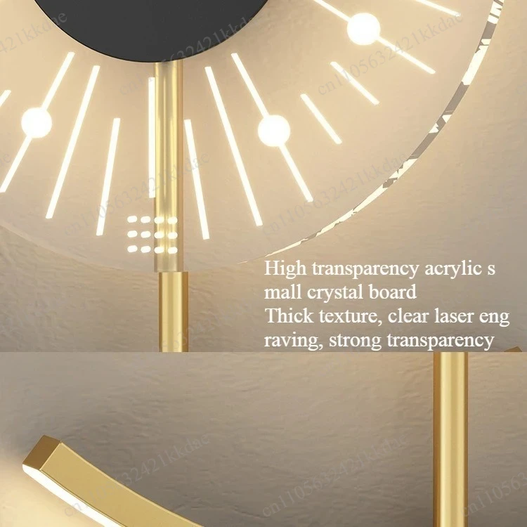 Living room light luxury creative clock wall lamp view 4