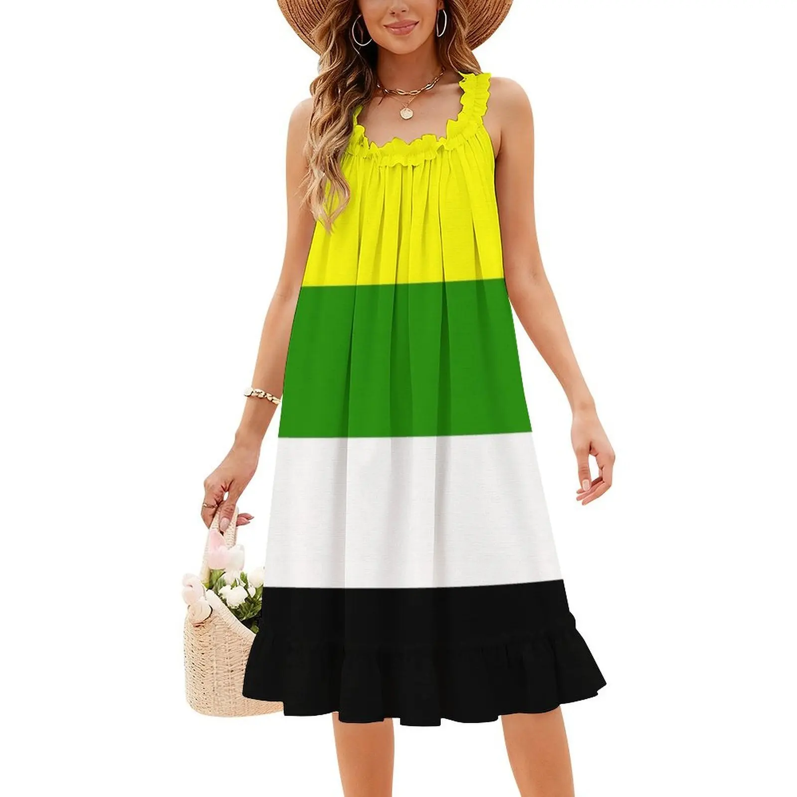 Skoliosessuale Bandiera dell'orgoglio Abito da festa streetwear da donna Stampa alla moda Abbigliamento da club per donna Bandiera dell'orgoglio Skoliosessuale