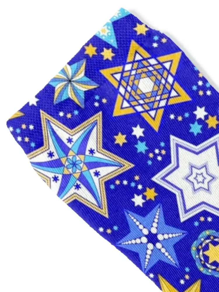 Star of David Hanukkah Scatter Socks gift basketball Run loose Socks Women's Men's