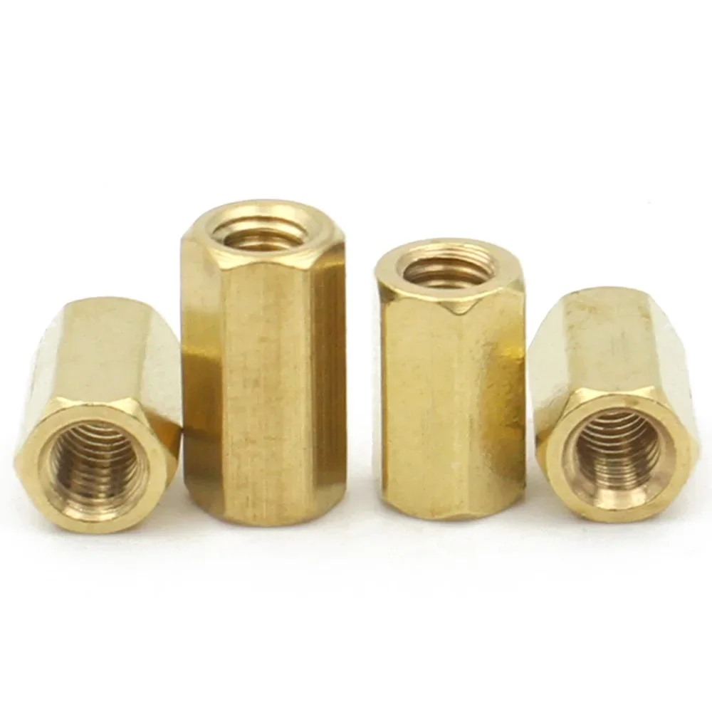 10-50pcs Brass Standoff Spacer M2 M2.5 M3 M4 M5 M6 Hex Female to Female Hexagonal Stud Spacer Hollow Pillars