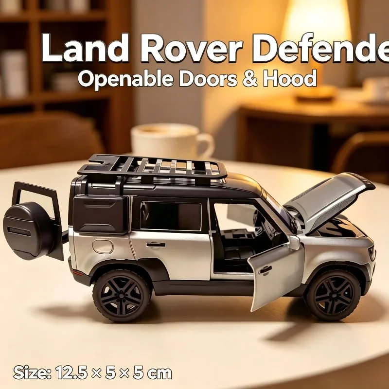 1:36 Boxy Off-road SUV Diecast Alloy Car Model, Pull Back Toy with Openable Doors, Desktop Collection Ornament view 6
