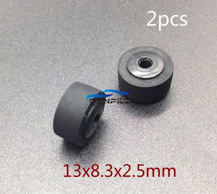 2pcs 13mmx8.3x2.5 For AKAI press wheel belt pulley rubber audio pressure recorder cassette deck pinch roller tape Stereo player