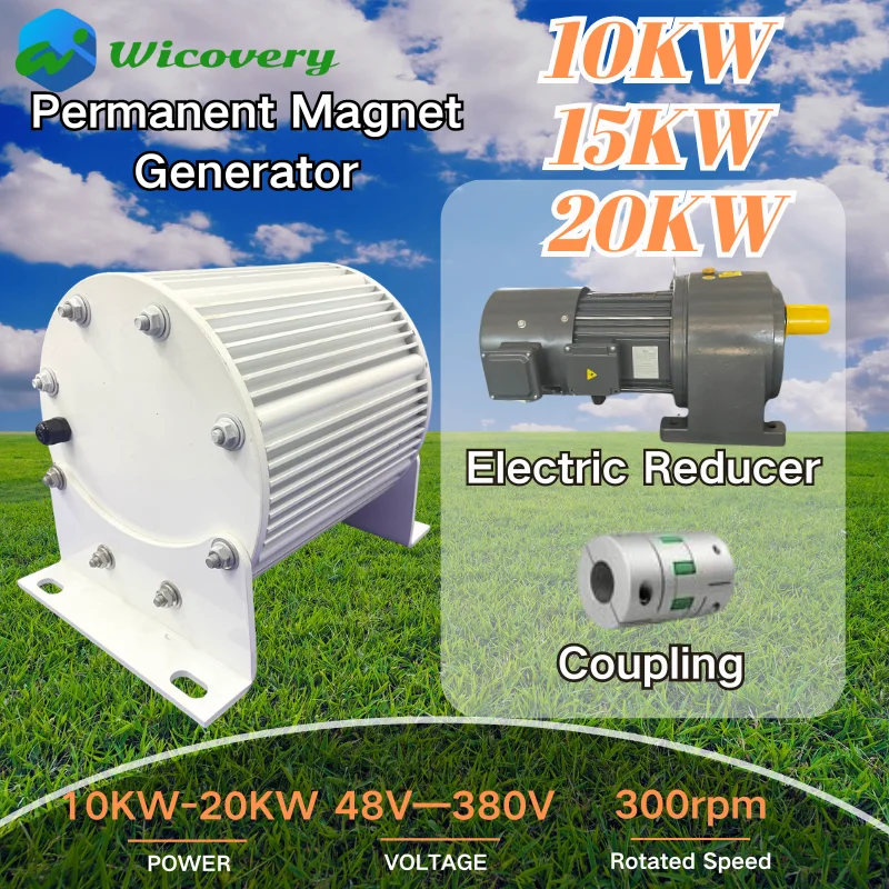 

Low Speed 10KW 20KW 15KW 48V 220V 380v Gearless Permanent Magnet Generator AC Alternators Use For Wind Turbine Water Turbine