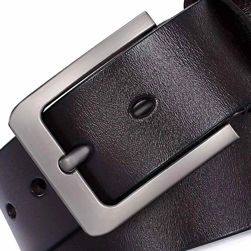 Men\'s leather belt  retro pure leather men\'s needle buckle belt men\'s extended size 120-170cm ultra long men\'s cowhide belt