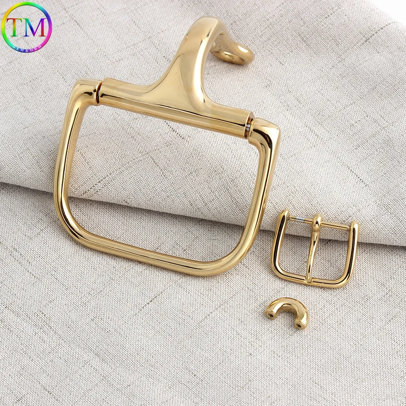 1/5Sets Stainless Steel Gold Metal Decorative Lock For Versatile Saddle Bag Cowhide Shoulder Crossbody Bag Lock Accessories