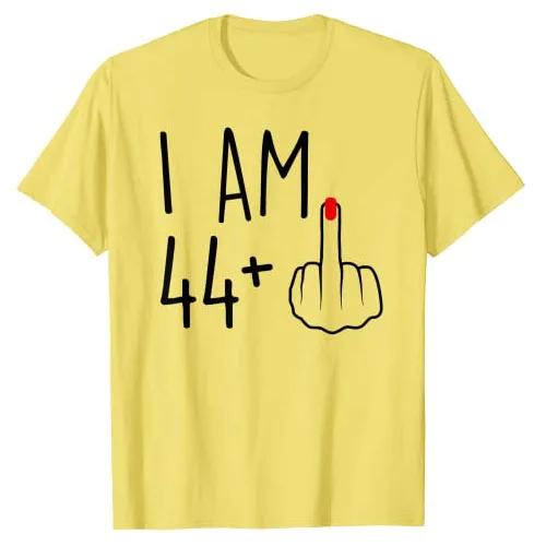 I Am 44 Plus 1 Middle Finger for A 45th Birthday for Women T-Shirt Mother's Day Wife Gifts Short Sleeve Funny Graphic Tee Tops