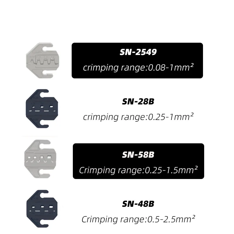 SN58B/48B/2549 DuPont Terminal Crimping Plier Insert Spring Connectors Jst Open Barrel Crimper Tool TAB 2.8 4.8 Hand Tool
