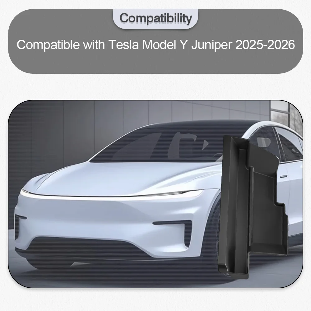 

Glove Box Storage Box For Tesla Model Y Juniper 2025-2026 Armrest Storage Box Interior Spare Parts Accessories New Color: Black