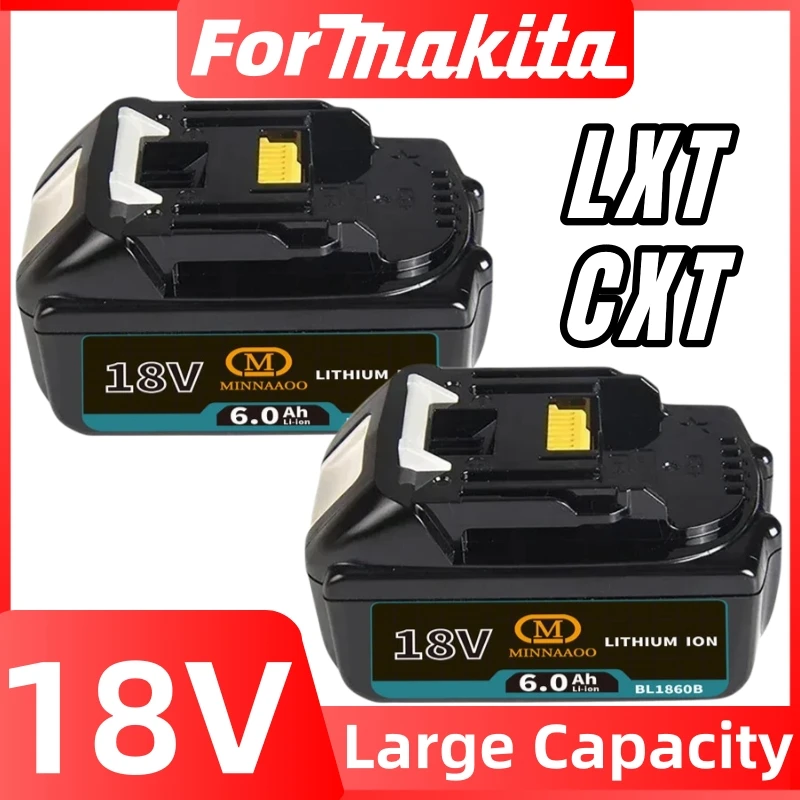 

Original For Makita battery18V 6.0Ah rechargeablebattery power tool BL1830 BL1840BL1850 BL1860B for Makita 18V lithium battery