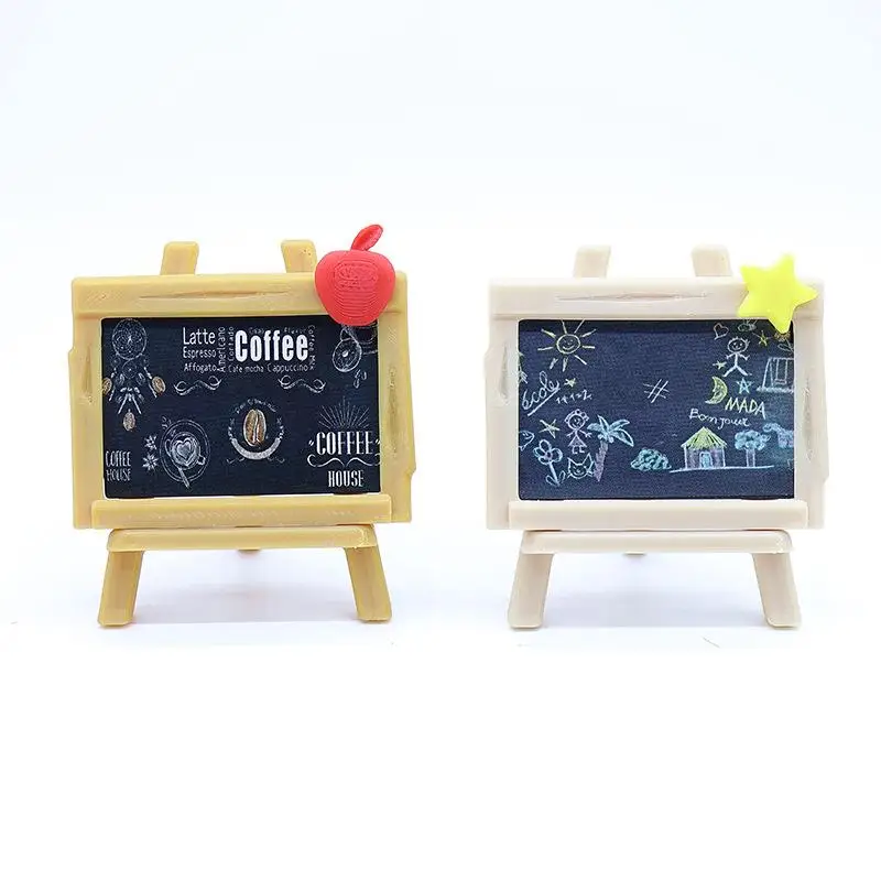 Miniaturowa tablica do rysowania dla lalek, tablica reklamowa do kawiarni, tablice malarskie dla artystów, paleta, modele zabawek, akcesoria dekoracyjne. — zdjęcie 4
