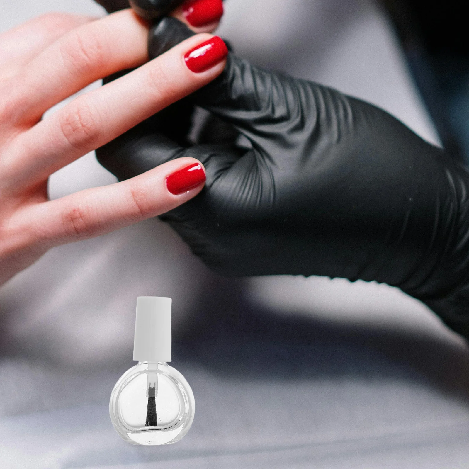 

10Pcs Portable Clear Glass Nail Polish Bottles Empty with Brush Cap Travel Sample Containers Refillable Kit