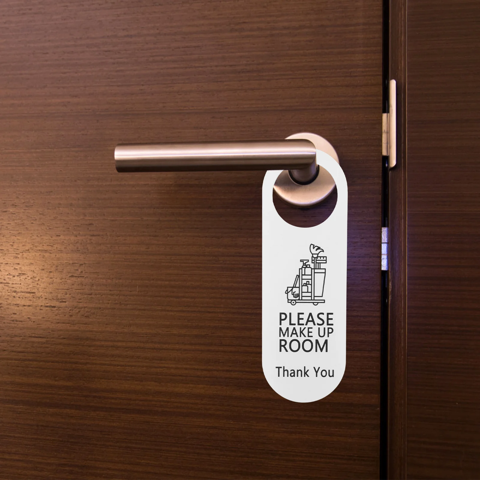 

Do Not Disturb Door Tag Acrylic Material Dual Sided Design Sleek and Minimalist for Hotels and Offices Clear Signs