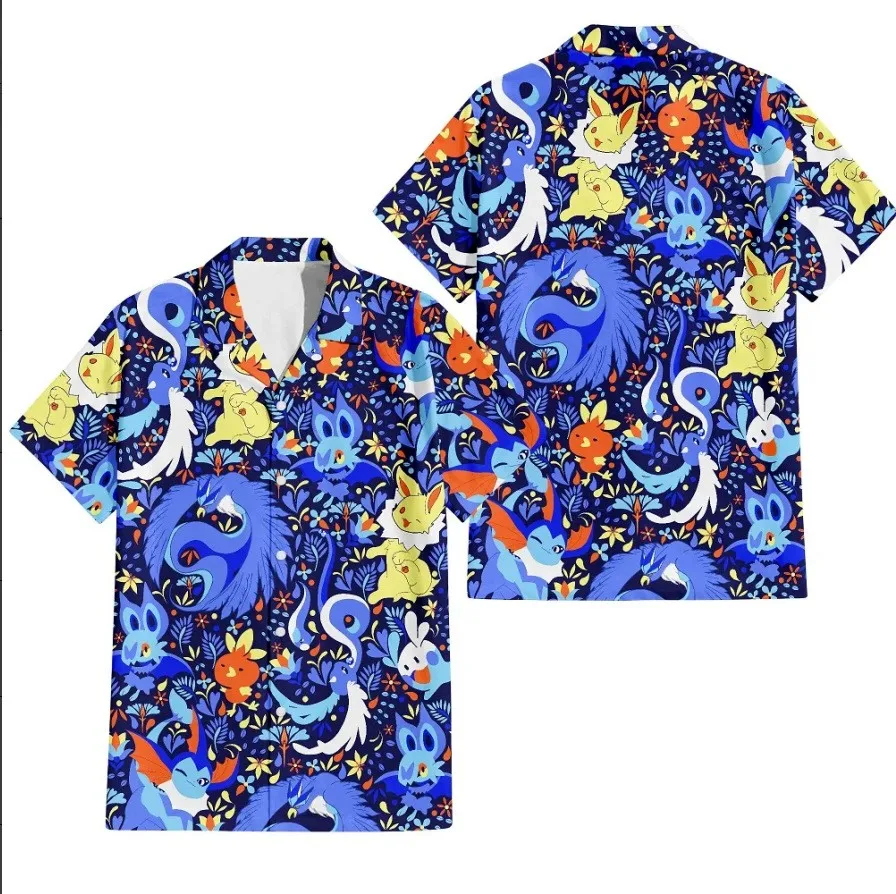 เสื้อฮาวายสีเหลืองสำหรับผู้ชายใหม่เสื้ออโลฮะแขนสั้นสุดสร้างสรรค์เสื้อภาพวาดทิวทัศน์จีนสำหรับฤดูร้อนขนาดใหญ่พิเศษ