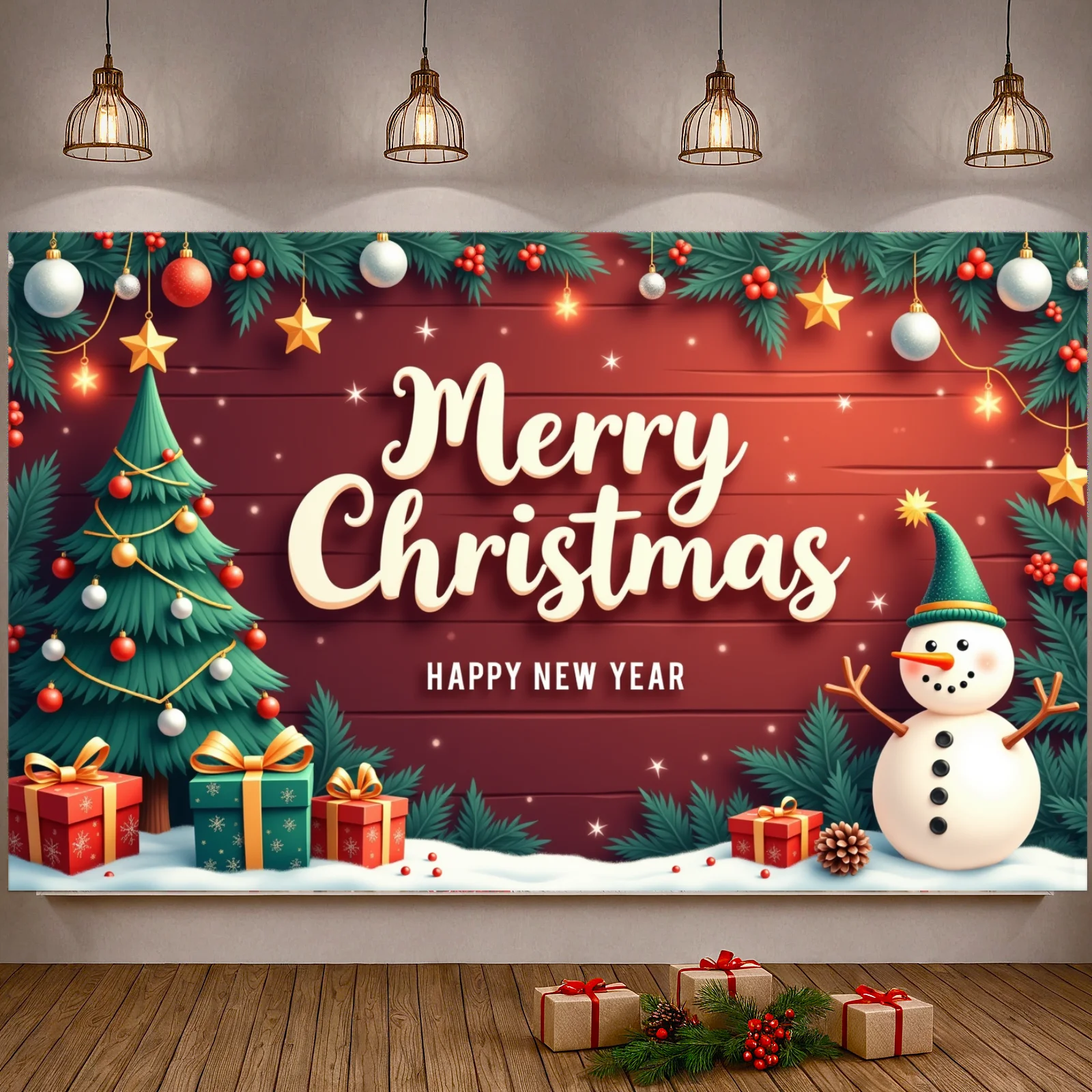 Frohe Weihnachten-Banner, Schneemann, Weihnachten, Heimdekoration, 2025, Weihnachts-Tropfen-Ornament, Weihnachten, Navidad, Geschenk für Party, Neujahr 2026