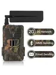 Cámara de Vigilancia para Fauna Silvestre, Trampas Fotográficas con Visión Nocturna, 2G SMS MMS SMTP Correo Electrónico, Cámaras de Caza Celulares HC900M 20MP 1080P