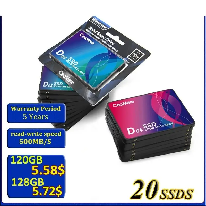 Top 20PCS Custom logo SSD 240GB 256GB 480GB 512GB 1TB Hdd Internal Hard Disk Solid State Drive Hard Drive