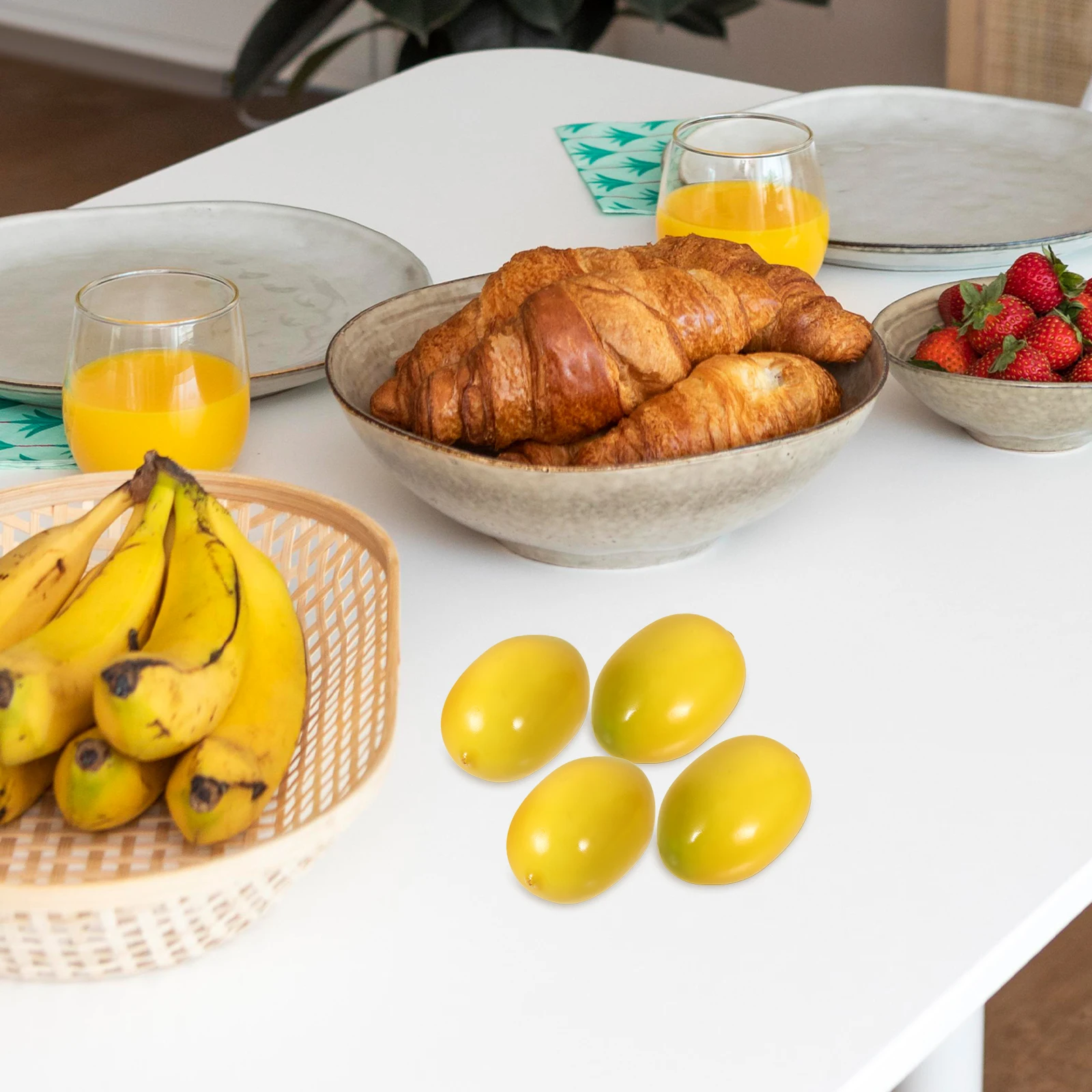 

20pcs Fruit Props Artificial Mini Fruits Simulation Lemon Decorations for Party Home Shop Window Office Polyethylene Miniature