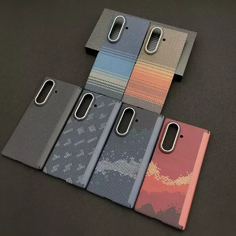 

Для Samsung Galaxy Z Fold 7, чехол из углеродного волокна, легкий, тонкий, высокопрочный защитный чехол, арамидный чехол