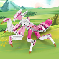 Orchid Mantis Assembled Building Blocks Model Wasp Small Animal Insect Collection Model Toy Bee Building Blocks Assembly Modelin