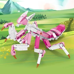 Orchid Mantis Assembled Building Blocks Model Wasp Small Animal Insect Collection Model Toy Bee Building Blocks Assembly Modelin