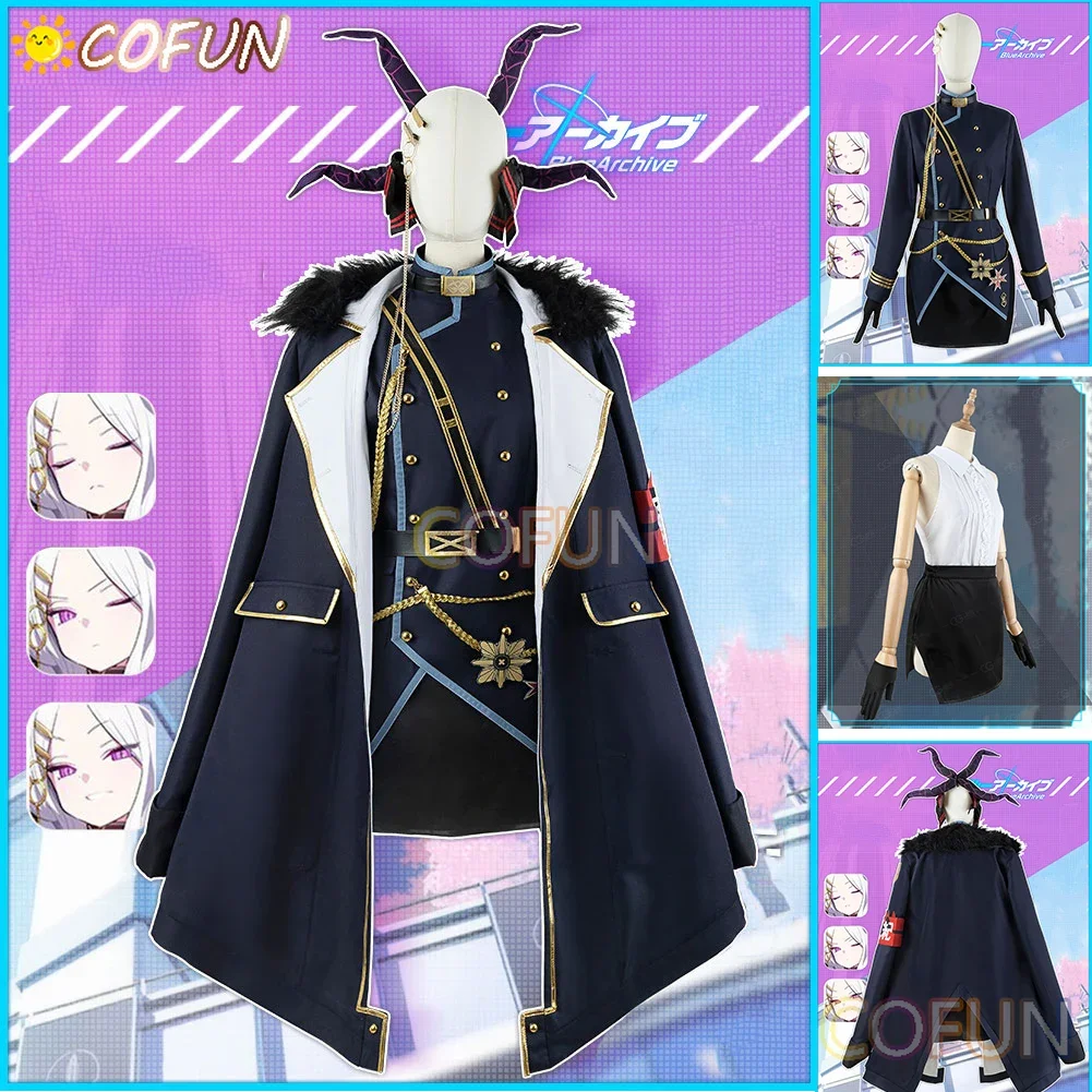 COFUN Game Blue Archive Sorasaki Hina Cosplay Costume Women Cute Party Uniforms Horns Halloween Carnival Outfits Custom Made