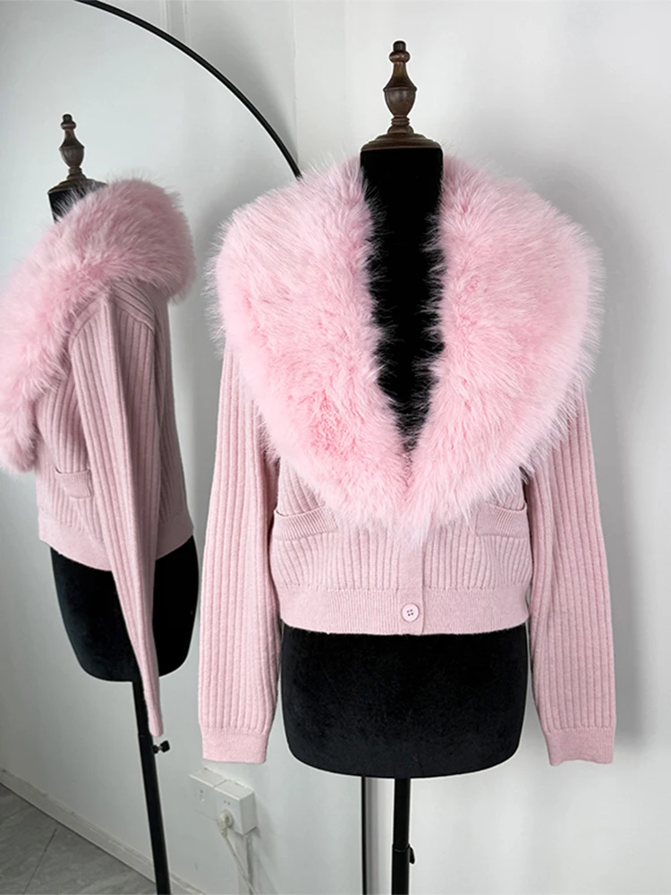 Tuularose Elegant Faux Fur Coats Women's Warm Puffy Slim Long-Sleeve Collared Cardigan Winter Fashion High-Street Women Outwear 6