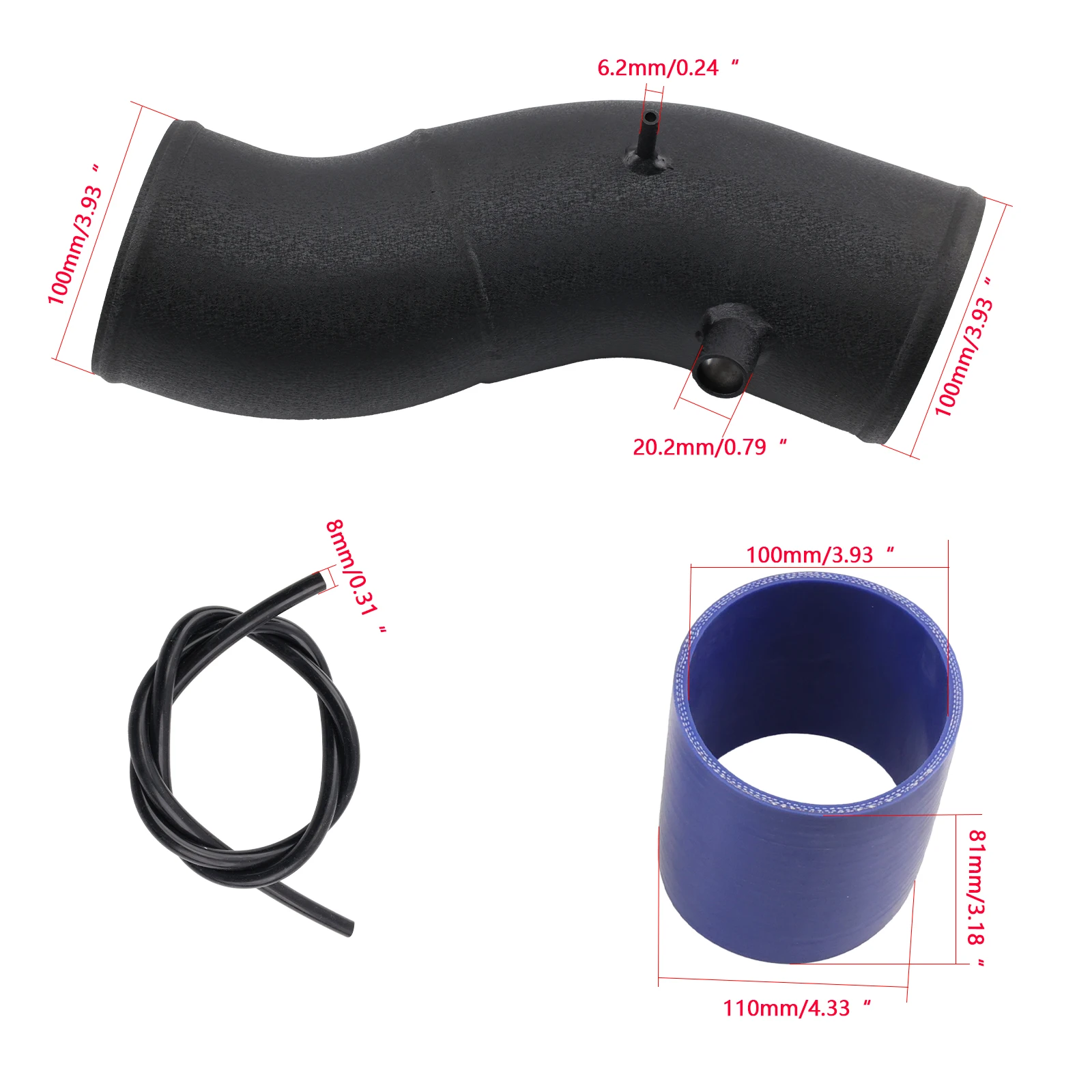 อัพเกรด GTP38 4 "Turbo Air Intake ท่อชุดสําหรับ 99-03 Ford Super Duty 7.3L PowerStroke ดีเซล F-Series