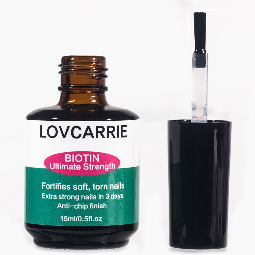 Lov carrie Biotin ultimative Nagel verstärker extra starke Nägel Wachstums öl Anti-Chip-Finish natürliche trockene Maniküre Reparatur Nägel Kunst