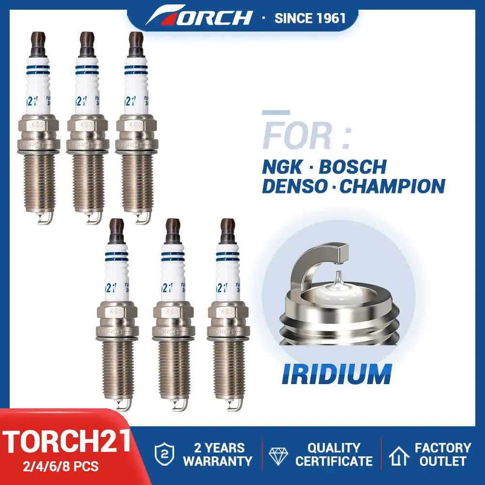 

2-8 шт. двойных иридиевых свечей TORCH21/3477, замена для 91961/DILFR7K9G 90919-01276 для Toyota Highlander ‌ Корона 2.0T 8AR-FTS