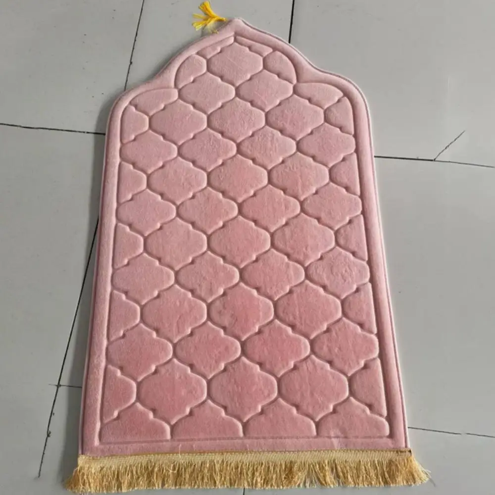 Floor Mat Durable Anti-slip Soft Printing Thickening No Burrs Carpet High Water Absorption Tassel Prayer Mat Good Toughness