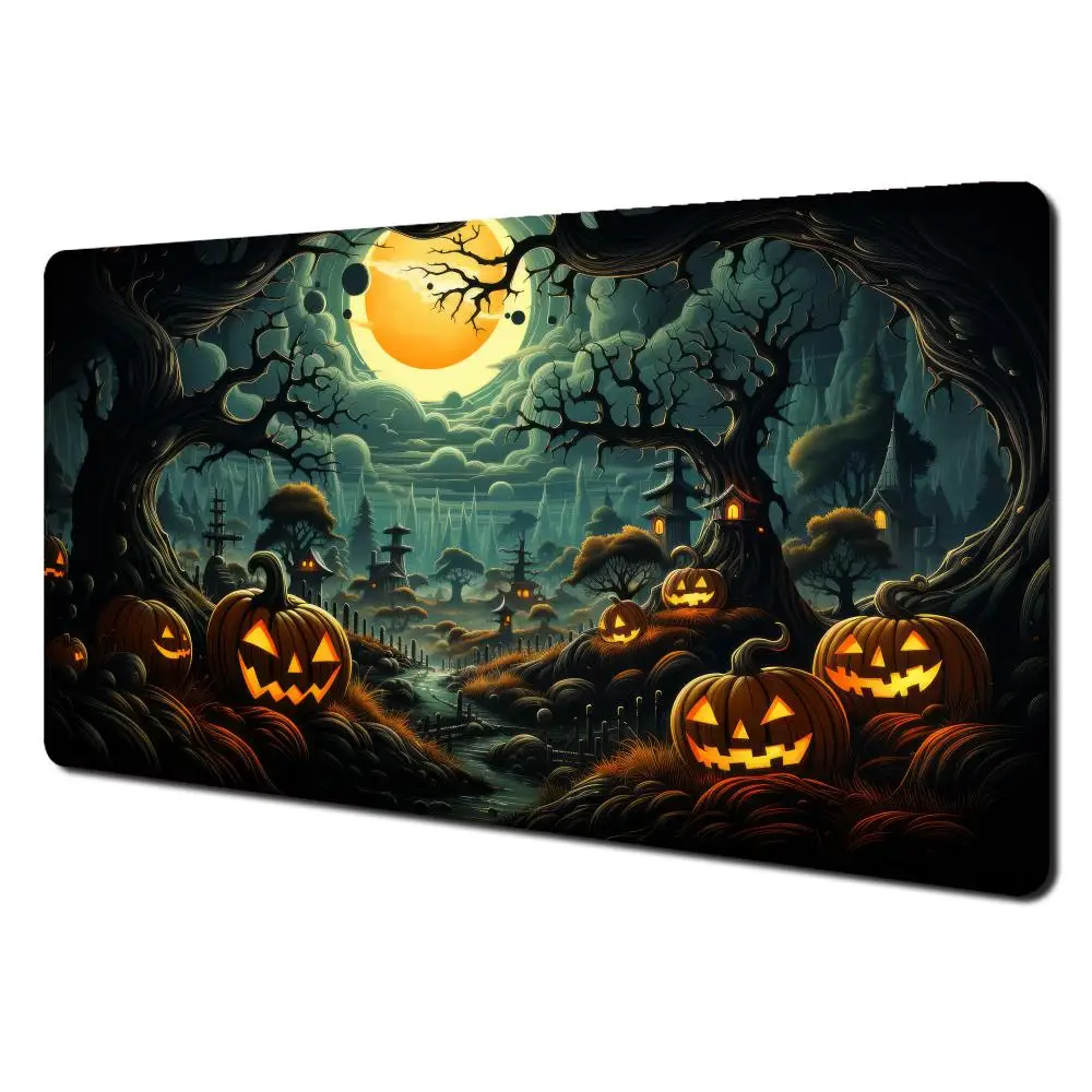 

pumpkin gaming mouse pad Forest mousepad large desk mat pc accessories keyboard expansion pads suitable for both work and games