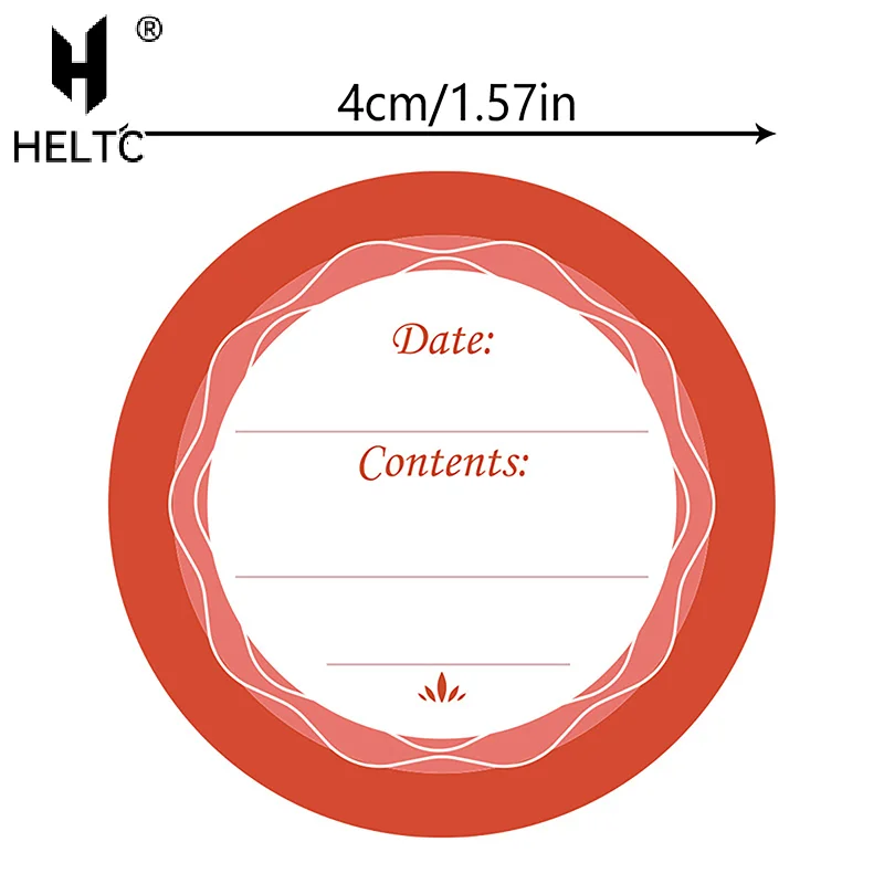 Etichette adesive per spezie Etichette rotonde per lattine Coperchi per barattoli Adesivi impermeabili autoadesivi colorati Etichetta data rimovibile