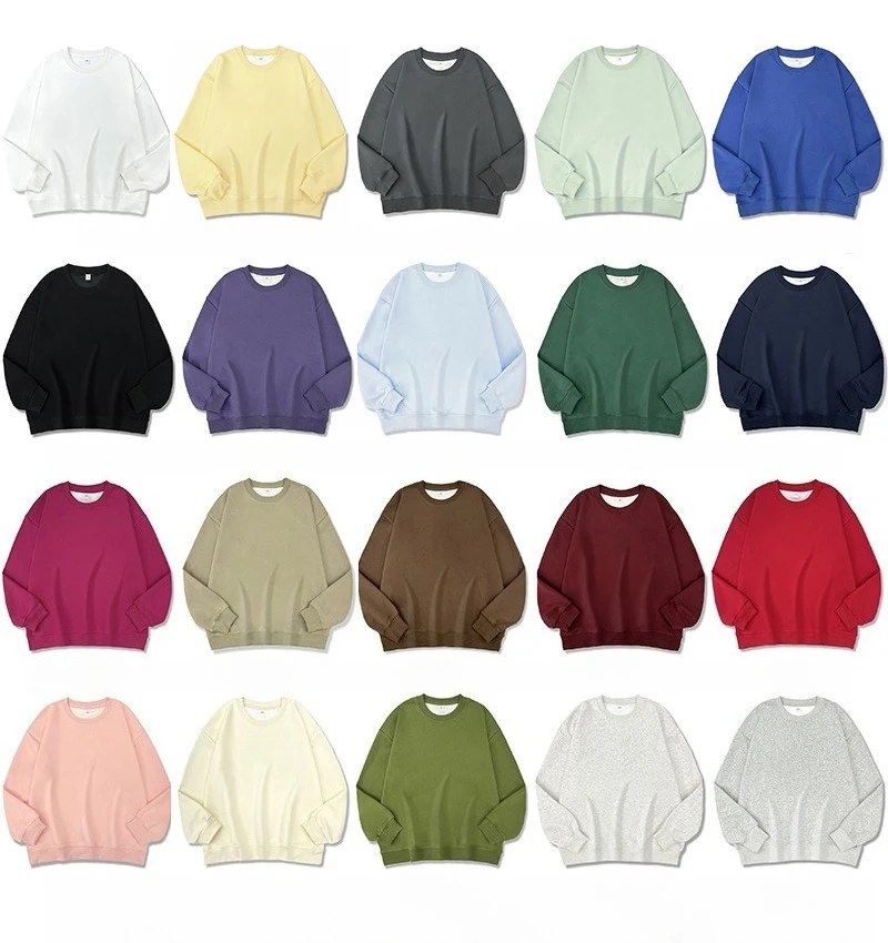 2025 New Women Simple Pullover Female Fashion Harajuku Streetwear Solid Color O-Neck Hoodie Autumn Winter Loose Casual Tops