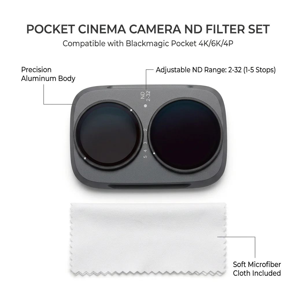 CPL VND Cool Rose Magnetisches Linsenfilter-Set für DJI OSMO Pocket 4P, verstellbarer Filterrahmen-Satz für Pocket 4P Zubehör