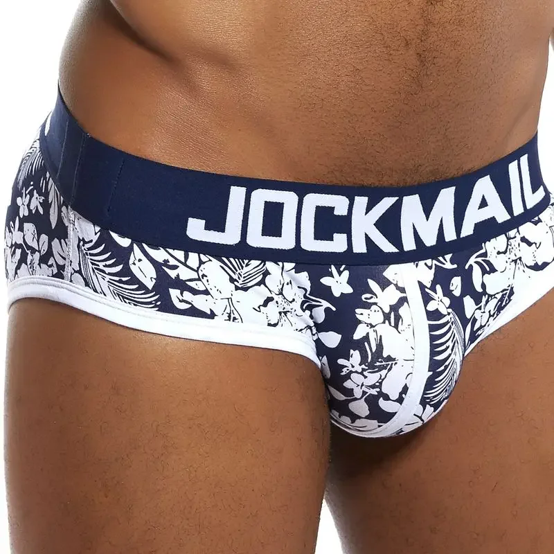 JOCKMAIL Breathable Cotton Underpants Briefs printing Sexy Men Underwear U Convex Pouch Male Shorts Gay Panties