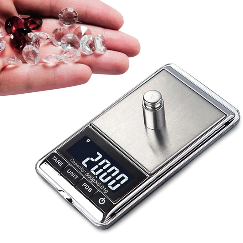 Jewelry Scale High Precision Portable Multifunction Lab Re-load Powder Gold Scale for w/ Calibration Weights 500g Drop Shipping